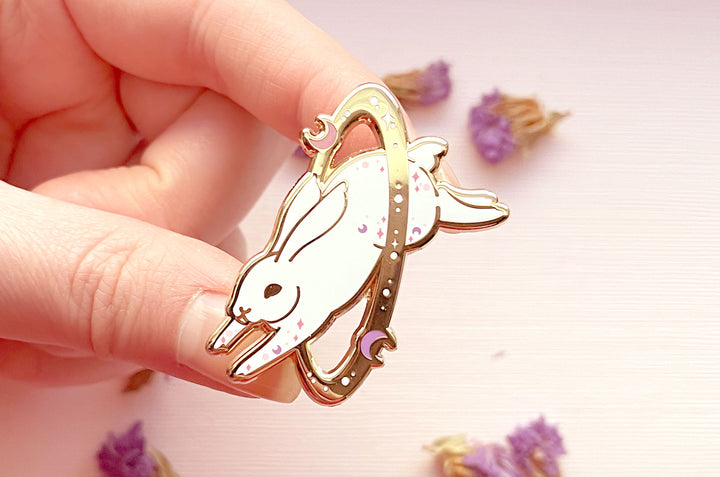 Cosmic Rabbit Enamel Pin