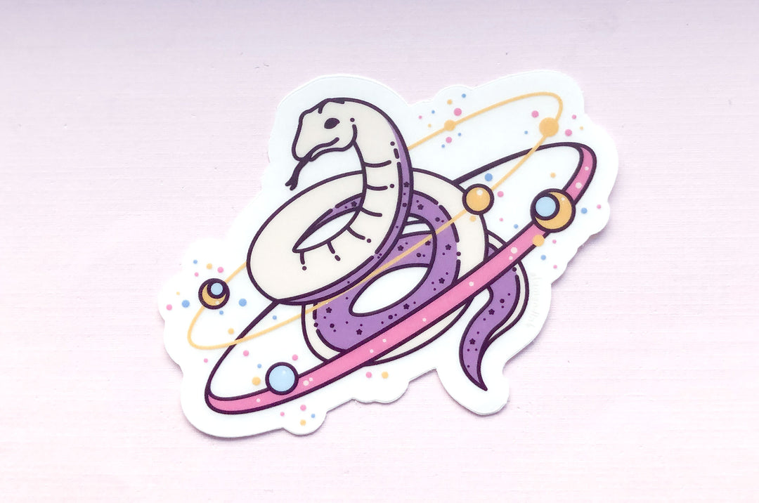 Cosmic Snake Clear Vinyl Sticker