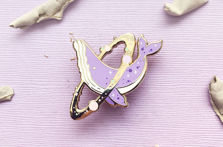 Cosmic Whale Enamel Pin