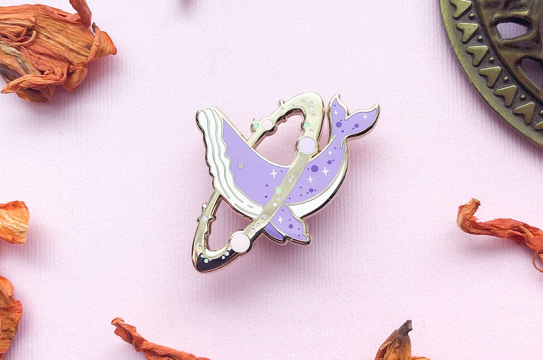 Cosmic Whale Enamel Pin