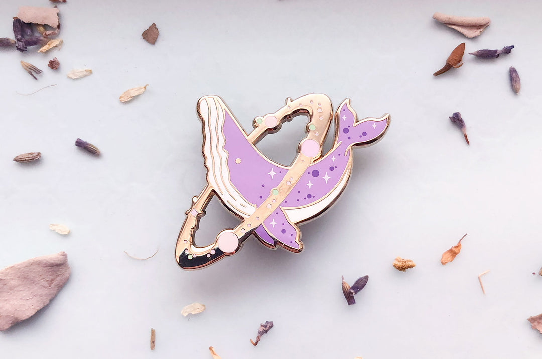 Cosmic Whale Enamel Pin