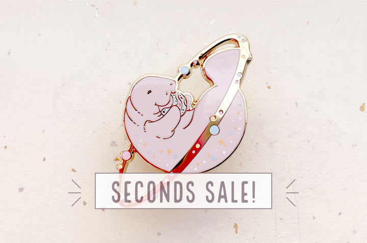 Cosmic Manatee Enamel Pin (Seconds)