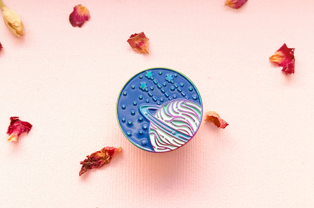 Cosmic Trajectory Enamel Pin