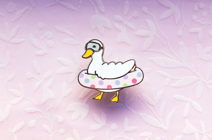 Duck Swimmer Enamel Pin