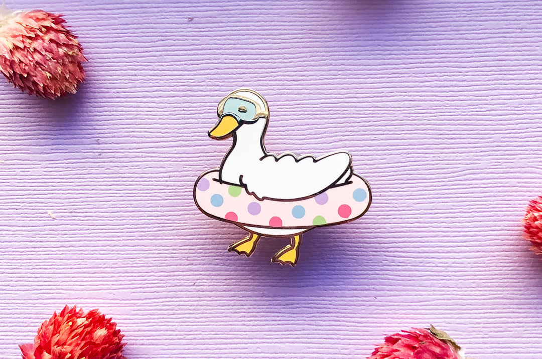 Duck Swimmer Enamel Pin