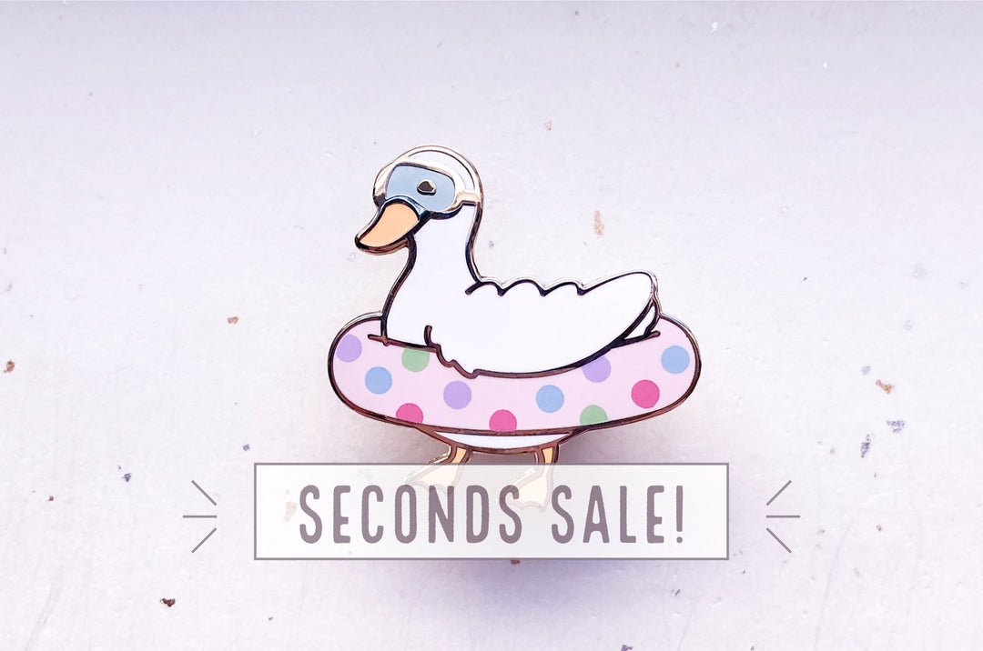 Duck Swimmer Enamel Pin (Seconds)