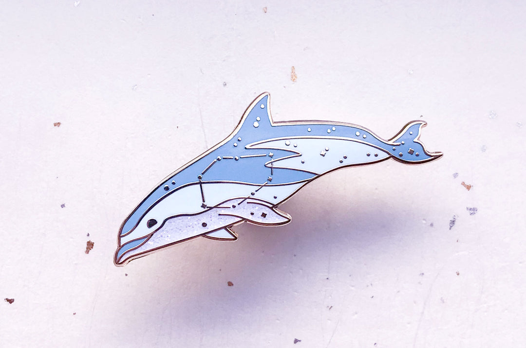 Vela Constellation Dusky Dolphin Pin