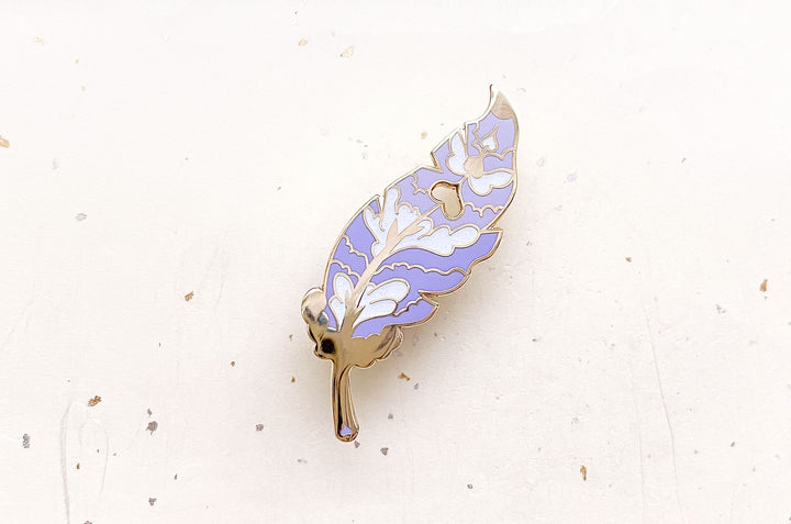 Fairy Feather Glitter Enamel Pin