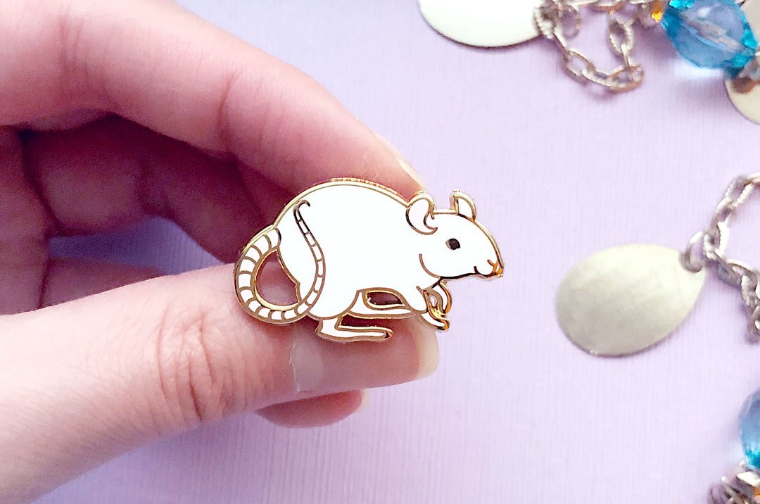 Fancy Rat Enamel Pin