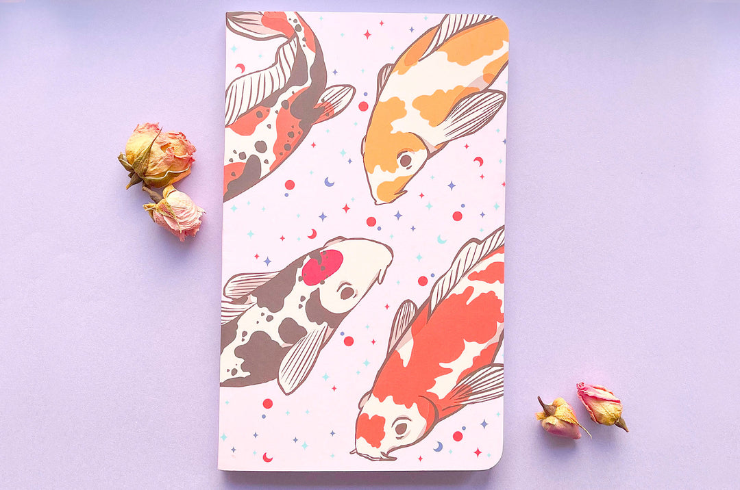 Starry Koi Dotted Grid Notebook