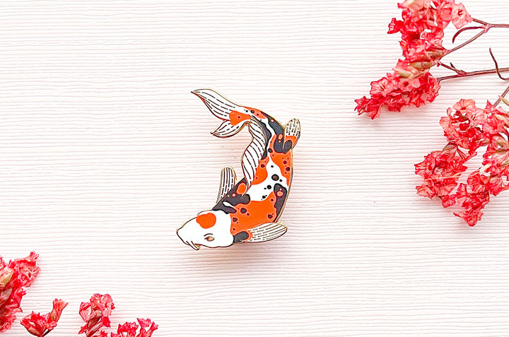 Doitsu Sanke Koi Enamel Pin