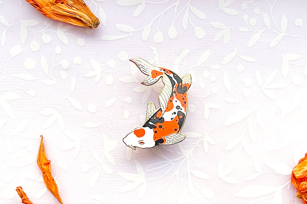 Doitsu Sanke Koi Enamel Pin