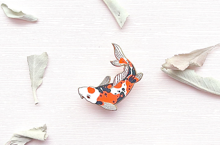 Doitsu Sanke Koi Enamel Pin