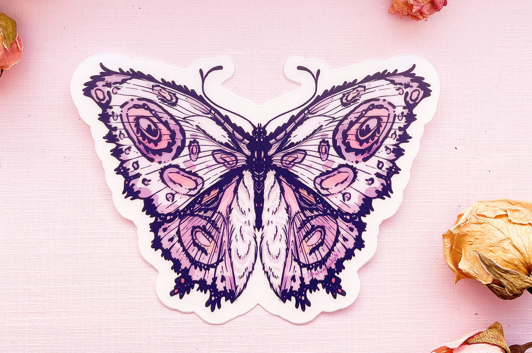 Fantasy Butterfly Clear Vinyl Sticker