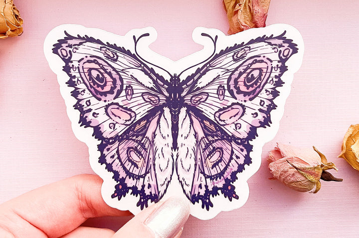 Fantasy Butterfly Clear Vinyl Sticker