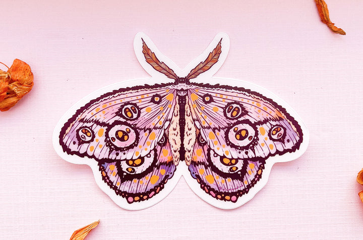 Fantasy Moth Clear Vinyl Sticker