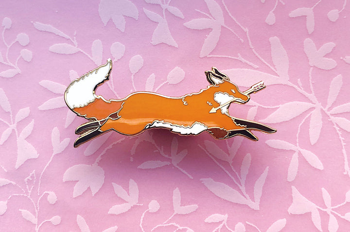 Red Fox Thief Enamel Pin