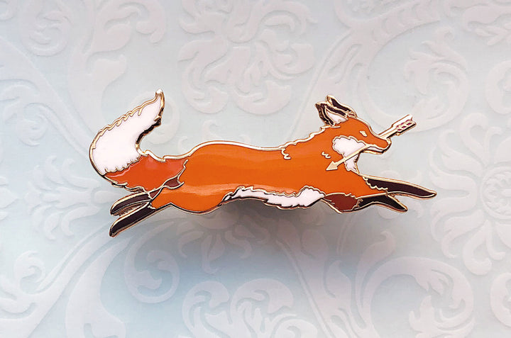 Red Fox Thief Enamel Pin