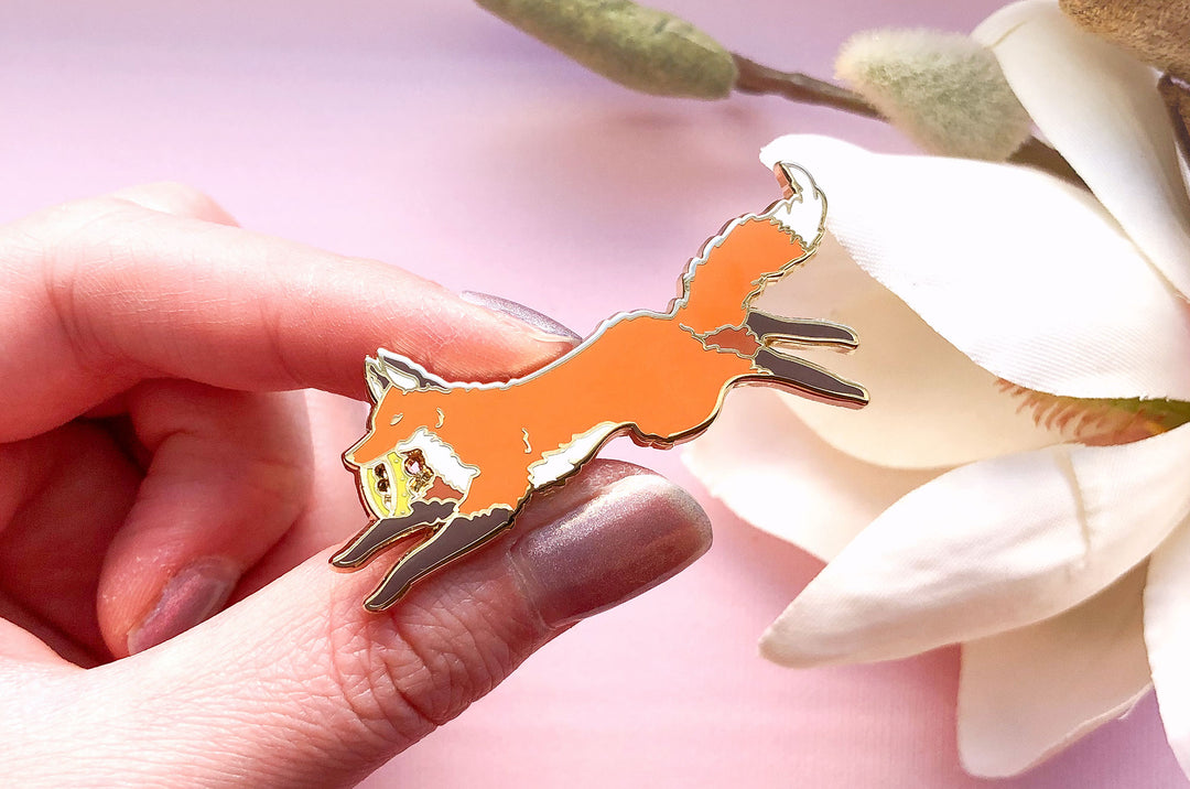 Red Fox Usurper Enamel Pin