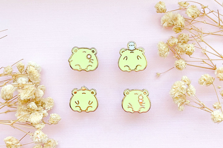 Mini Frogs Board Filler Enamel Pin Set