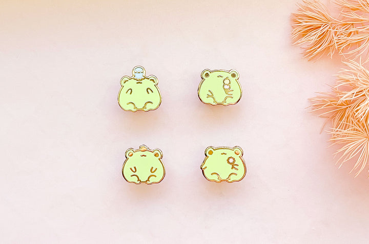 Mini Frogs Board Filler Enamel Pin Set