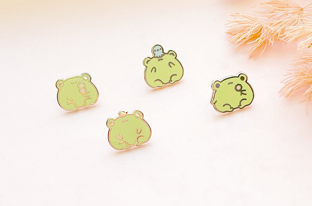 Mini Frogs Board Filler Enamel Pin Set