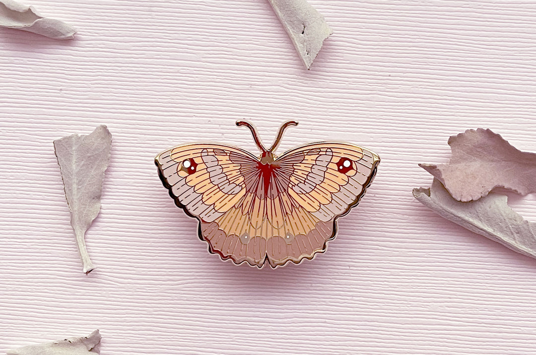 Gatekeeper Butterfly (Pyronia tithonus) Enamel Pin