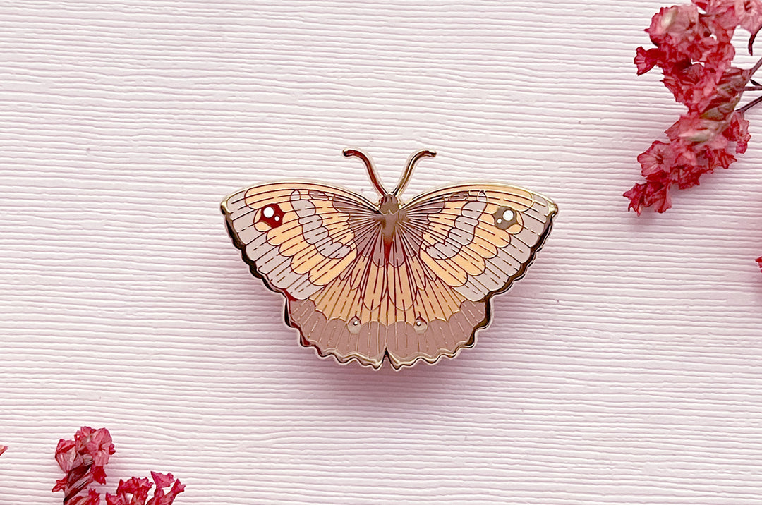 Gatekeeper Butterfly (Pyronia tithonus) Enamel Pin