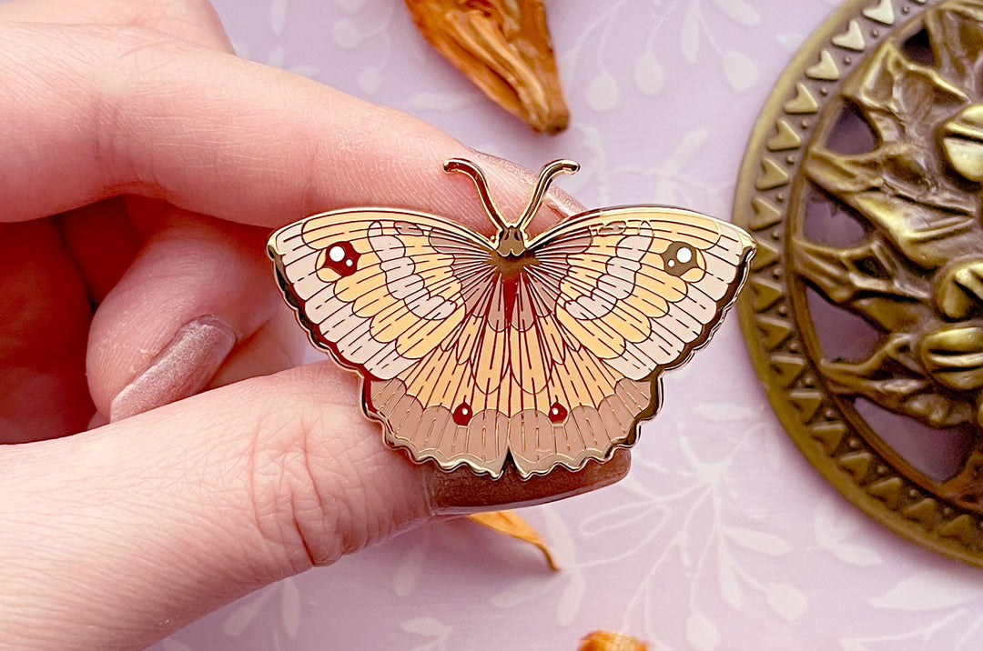 Gatekeeper Butterfly (Pyronia tithonus) Enamel Pin