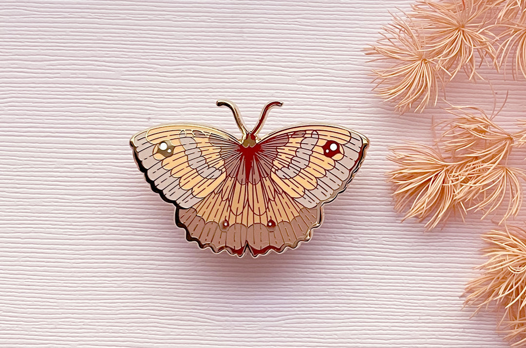 Gatekeeper Butterfly (Pyronia tithonus) Enamel Pin