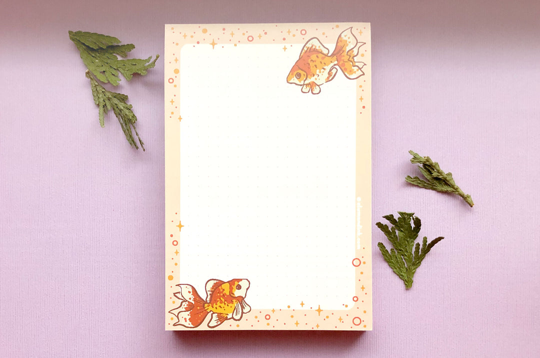 Starry Goldfish Dotted Grid Notepad