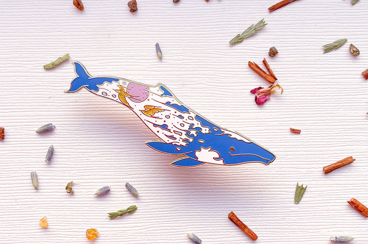 Sunrise Gray Whale (The Radiant Sky) Pin