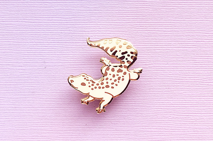 Chibi Leopard Gecko Enamel Pin