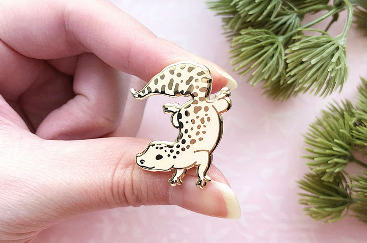 Chibi Leopard Gecko Enamel Pin