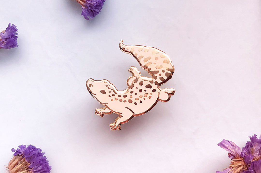 Chibi Leopard Gecko Enamel Pin