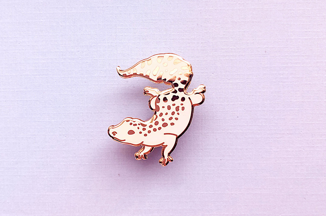 Chibi Leopard Gecko Enamel Pin