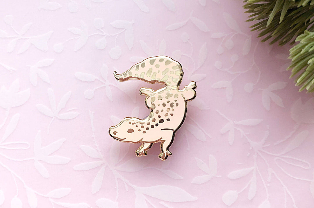 Chibi Leopard Gecko Enamel Pin