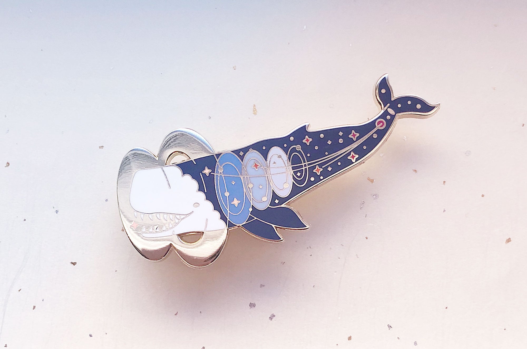 Livyatan Whale (Ancient Stars) Pin – Alum and Ink