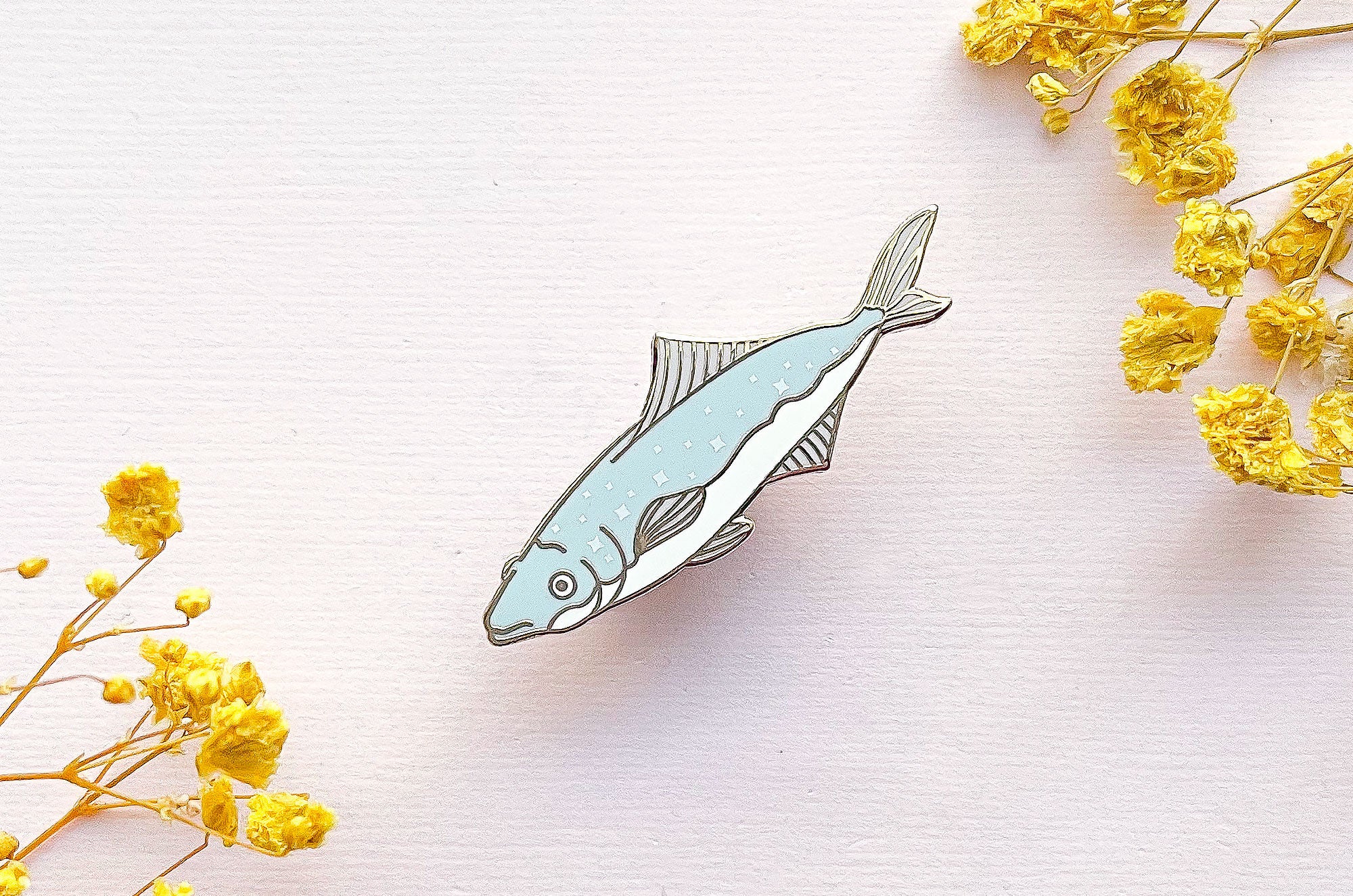 Alarmed Fish Enamel Pin – Alum and Ink