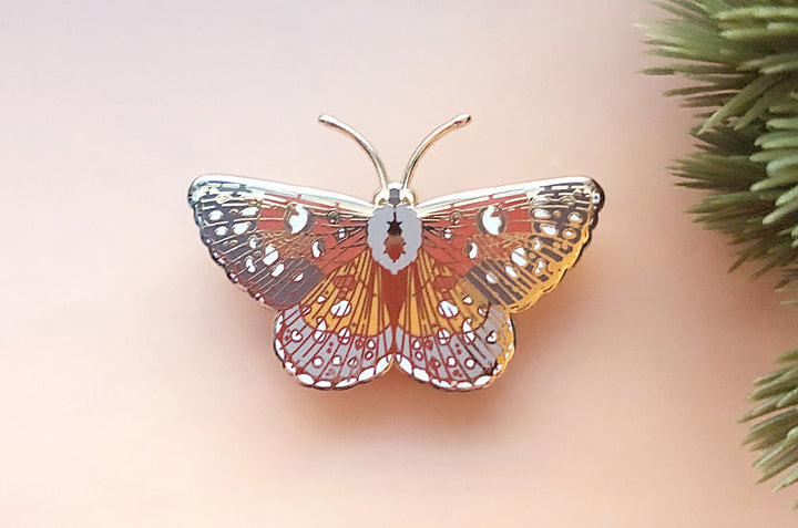 Mormon Metalmark Butterfly (Apodemia mormo) Enamel Pin