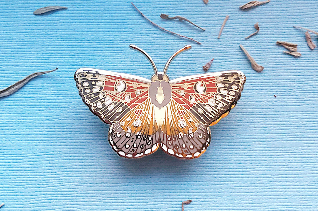 Mormon Metalmark Butterfly (Apodemia mormo) Enamel Pin