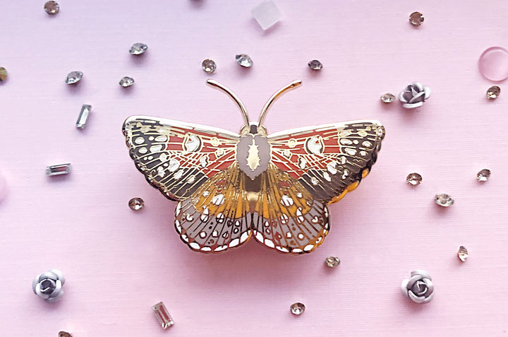 Mormon Metalmark Butterfly (Apodemia mormo) Enamel Pin