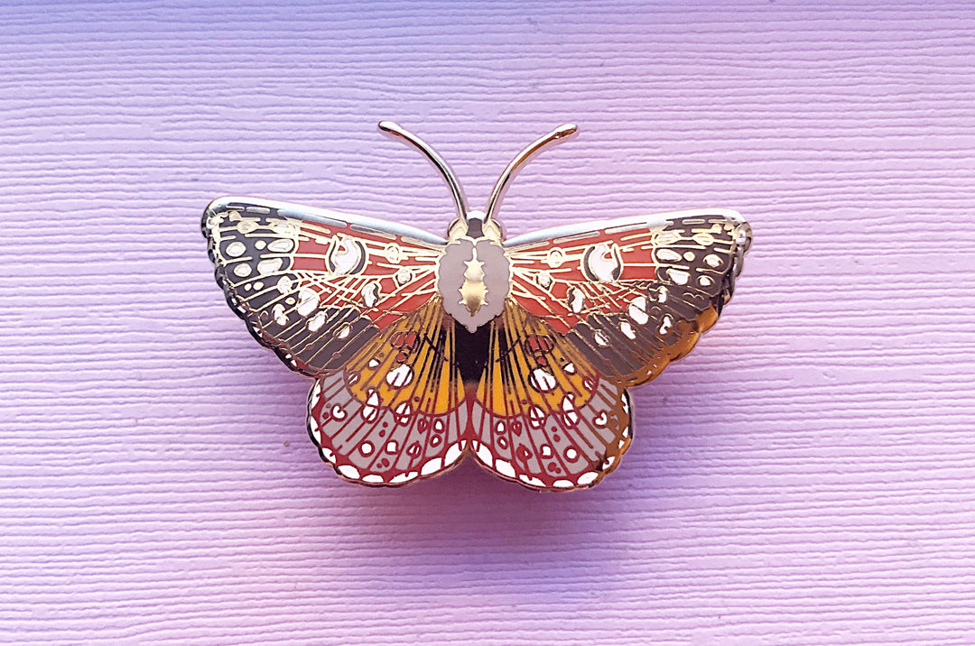 Mormon Metalmark Butterfly (Apodemia mormo) Enamel Pin