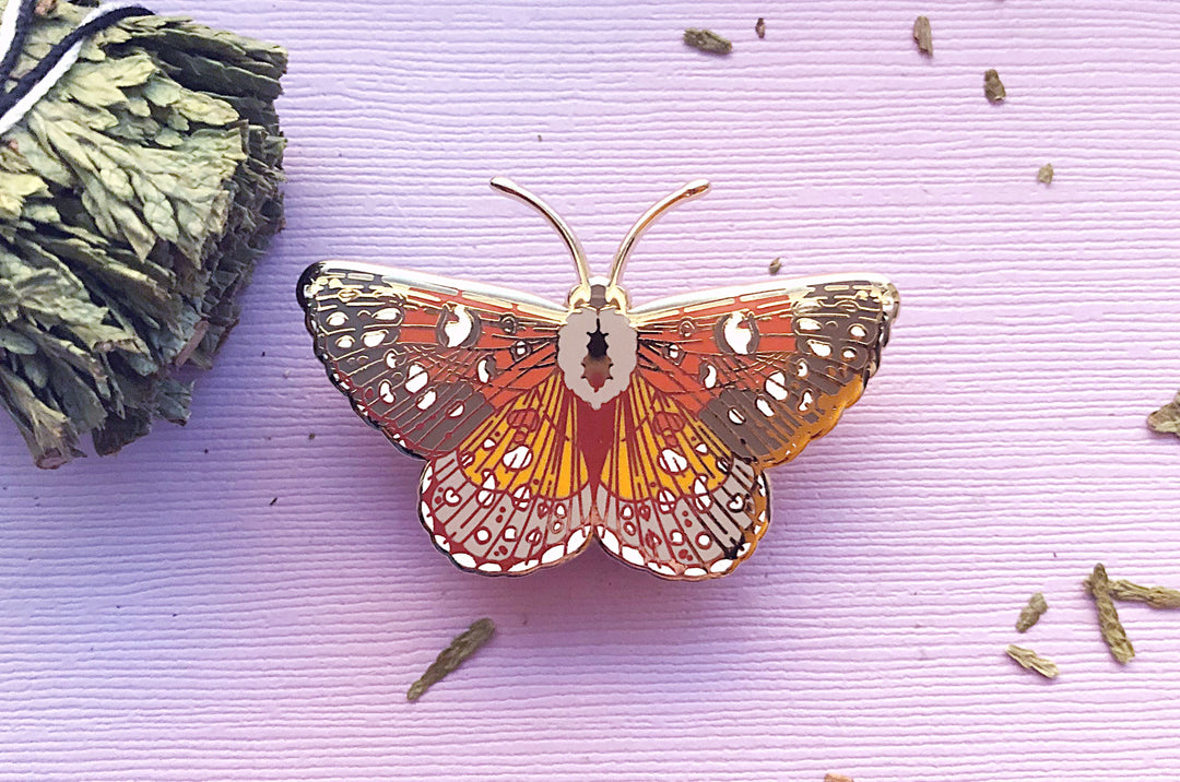 Mormon Metalmark Butterfly (Apodemia mormo) Enamel Pin