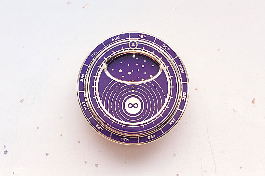 Purple Mini Planisphere Enamel Pin