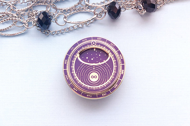 Purple Mini Planisphere Enamel Pin