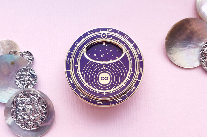 Purple Mini Planisphere Enamel Pin