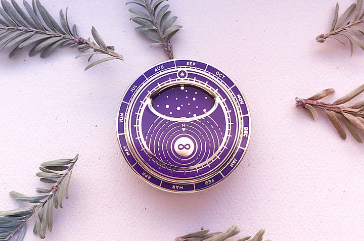 Purple Mini Planisphere Enamel Pin