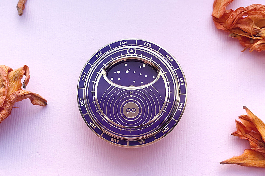 Purple Mini Planisphere Enamel Pin