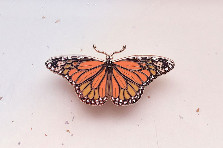 Gold Monarch Butterfly (Danaus plexippus) Enamel Pin